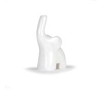 British Fossils 3" Hand-Carved Himalayan White Marble Elephant Ring Holder | Gift Boxed | Elegant Jewellery Storage & Gift