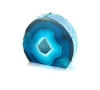 British Fossils Green Agate Geode - Natural Quartz Crystal Centre