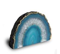 British Fossils Green Agate Ornament for Display - Natural Brazilian Crystal for Home Decor