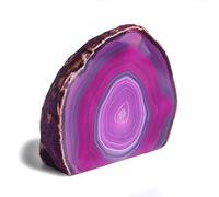 British Fossils Pink Agate Ornament for Home and Office - Genuine Brazilian Crystal Gift