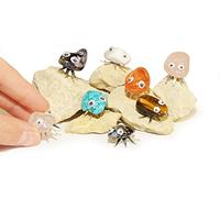 British Fossils Real Gemstone Bugs x 5 Genuine Gemstone Bug in a Box - Party Bag Filler Christmas Stockings Filler