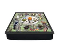 British Garden Birds Lap Trays with Bean Bag Cushion | Cushioned Tray