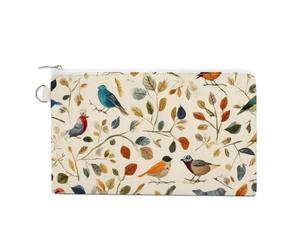 British Garden Songbirds Printed Zero Wallet for Unisex