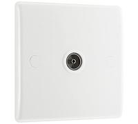 BG 860 White Round Edge TV Aerial Socket