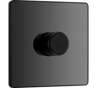 British General Bg Evolve 200W Single Dimmer Switch, 2 Way, Screwless, Black Chrome