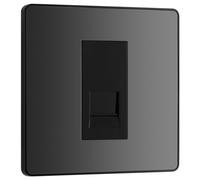 BG Evolve Black Chrome Single Secondary Telephone Socket - PCDBCBTS1B