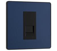 BG Evolve PCDDBBTS1B Single Secondary Telephone Socket - Matt Blue (Black)