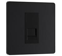 British General Bg Evolve Pcdmbbts1B Matt Black 1 Gang Outlet-Black Insert