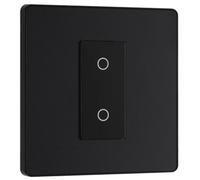 British General Bg Evolve Pcdmbtdm1B Matt Black 1 Gang 200W Dimmer-Black Insert