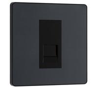 BG Evolve PCDMGBTS1B Single Secondary Telephone Socket - Matt Grey (Black)