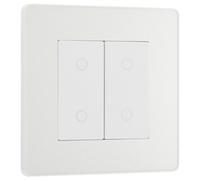 British General Bg Evolve Pearlescent White 200W Double Touch Dimmer Switch 2-Way Secondary