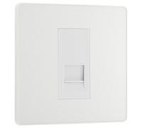 British General Bg Evolve Pearlescent White Single Master Telephone Socket