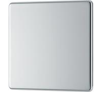 British General Bg Fpc94 Nexus Screwless Flat-Plate Single Blank Plate Polished Chrome