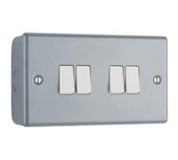 British General Bg Metal Clad Quadruple Switch 20A 16Ax 2 Way