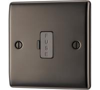 British General Bg Nbn54 Nexus Metal Black Nickel 13A Unswitched Fused Spur Unit