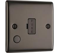 British General Bg Nbn55 Nexus Metal Black Nickel 13A Flex Output Unswitched Fused Spur Unit