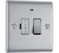 British General Bg Nbs52 Nexus Metal Brushed Steel 13A Neon Switched Fused Spur Unit