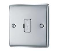 British General Bg Npc54 Nexus Metal Polished Chrome 13A Unswitched Fused Spur Unit