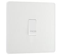 British General Bg Pcdcl14W Pearlescent White Evolve 10Ax 1 Way Press Switch - White Insert