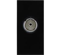British General EMNSTVB Black 1 Module Euro Module Unscreened Coaxial TV Outlet