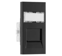 British General EMRJ45C6B Black 1 Module Euro Module IDC Cat6 RJ45 Data Outlet