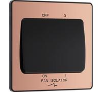 BG Evolve Polished Copper Fan Isolator Switch 10A Triple Pole - PCDCP15B