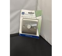 BG Electrical Single Dimmer Intelligent Light Switch, Brushed Steel, 2-Way 400 W NBS81P-01