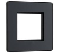 British General PCDMGEMS2B Matt Grey Evolve 2 Euro Module Front Plate - Black Insert