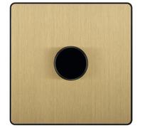 British General Profile Single 2 Way 200W Screwless Dimmer Switch Satin Gold