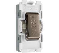 British General RBN15 Nexus Grid Black Nickel 10A 3 Pole Fan Isolator Switch Module