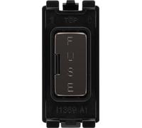 British General RBNFUSE Nexus Grid Black Nickel 13A Fuse Holder Module