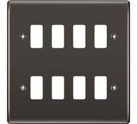 British General RNBN8 Nexus Grid Black Nickel 8 Module Front Plate