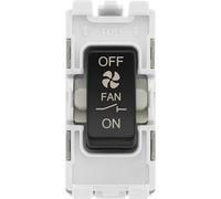 British General RPCDB15 Evolve Grid Black 10A 3 Pole Fan Isolator Switch Module