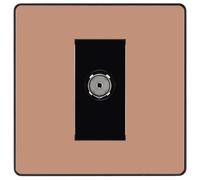 BG Evolve PCDCP60B Single Socket for TV or FM Co-Axial Aerial Connection - Polished Copper (Black)