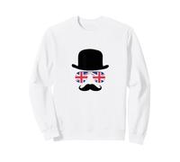 British Gentleman Bowler Hat, Union Jack Aviators Sweatshirt