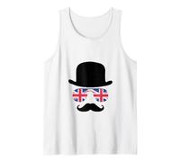 British Gentleman Bowler Hat, Union Jack Aviators Tank Top