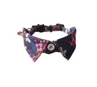 British Gentleman Style Plaid Bow Tie Cat Collar with Bell, Adjustable Size 18-28cm, Handmade Stitches, Anti-Choking Safety Buckle (A06)