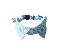 British Gentleman Style Plaid Bow Tie Cat Collar with Bell, Adjustable Size 18-28cm, Handmade Stitches, Anti-Choking Safety Buckle (A07)