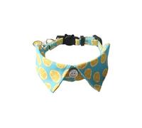 British Gentleman Style Plaid Bow Tie Cat Collar with Bell, Adjustable Size 18-28cm, Handmade Stitches, Anti-Choking Safety Buckle (A03)