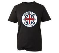 British Gift, Unity and Pride British T-Shirt, UTK Unite The Kingdom T-Shirt, Patriotic England UK Pride Shirt, Unisex Kids Adult Tee Top(Black, 2XL)