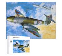 British Gloster Meteor Jet Detailed Jigsaw Puzzle for Adults, 500 PCS