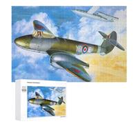 British Gloster Meteor Jet Wooden Jigsaw Puzzle for Adults, 1000 PCS