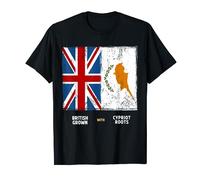 British & Greek Cypriot Roots Idea For Kids With Cyprus Flag T-Shirt