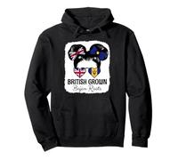 British Grown Bajan Roots Girl Britain Barbados Heritage Pullover Hoodie