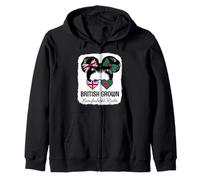 British Grown Bangladeshi Roots Girl Bangladesh Heritage Zip Hoodie