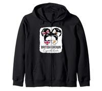 British Grown Cypriot Roots Girl Britain Cyprus Heritage Zip Hoodie