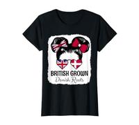 British Grown Danish Roots Girl Britain Denmark Heritage T-Shirt