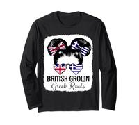 British Grown Greek Roots Girl Britain Greece Heritage Long Sleeve T-Shirt