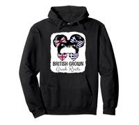 British Grown Greek Roots Girl Britain Greece Heritage Pullover Hoodie