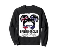 British Grown Greek Roots Girl Britain Greece Heritage Sweatshirt